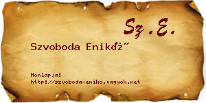 Szvoboda Enikő névjegykártya